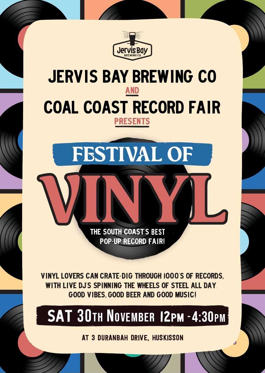 Jervis Bay Brewing Co X Coal Coast Record Fair Sat 30 November