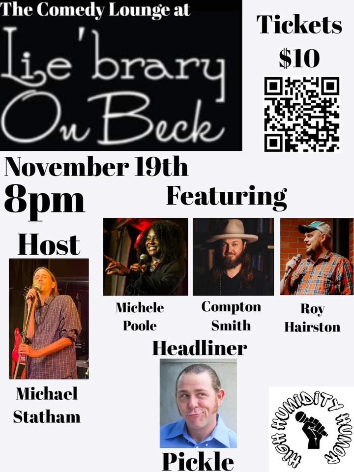 High Humidity Humor Comedy Saturdays @ Lie'Brary on Beck