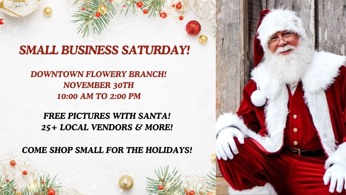 SMALL BUSINESS SATURDAY - FREE PICTURES WITH SANTA!