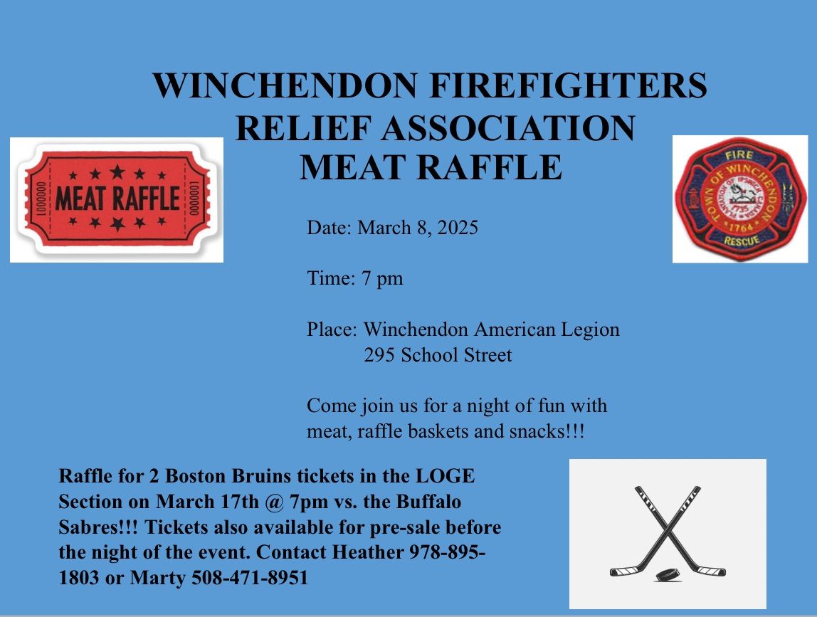 Winchendon Firefighters Relief Association Meat Raffle 