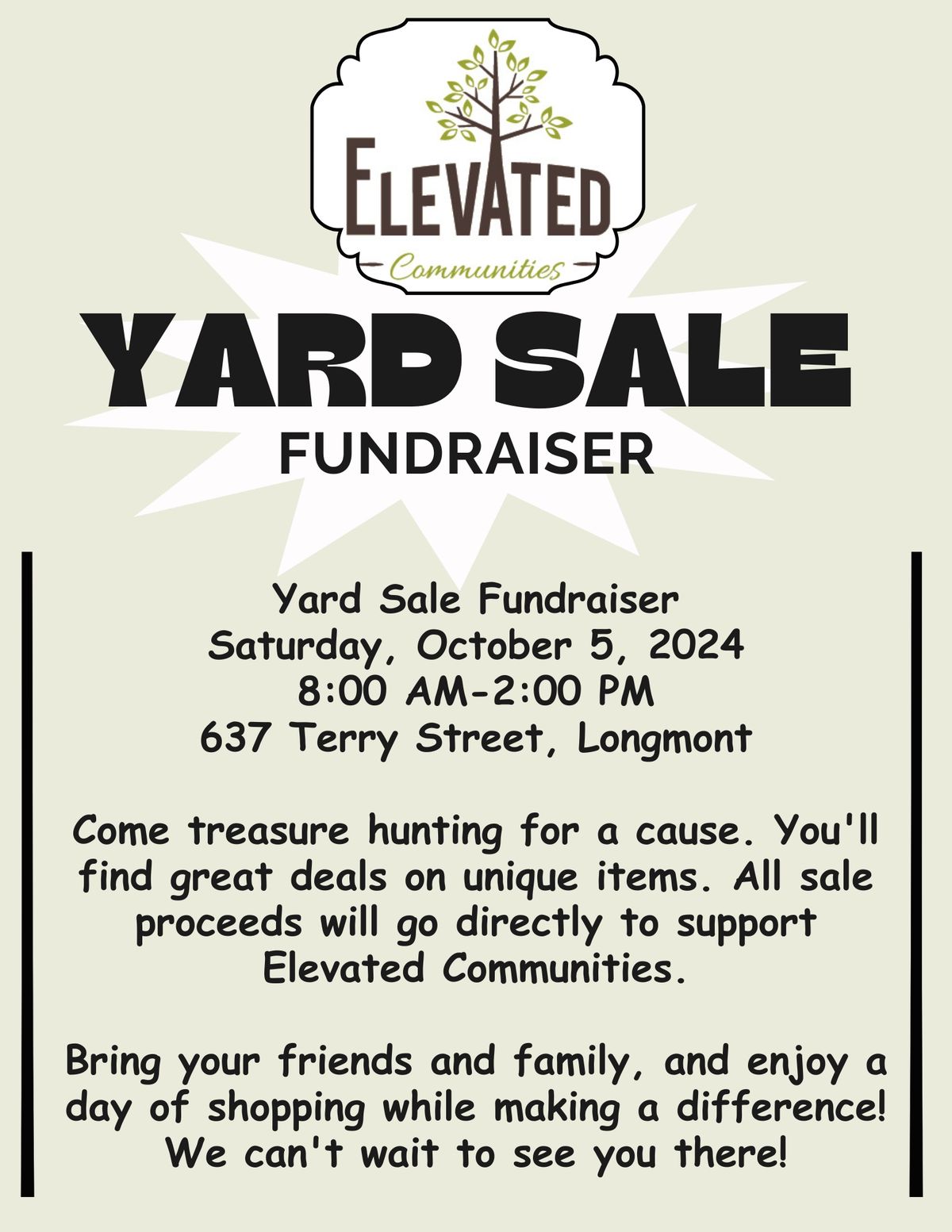 YARD SALE FUNDRAISER