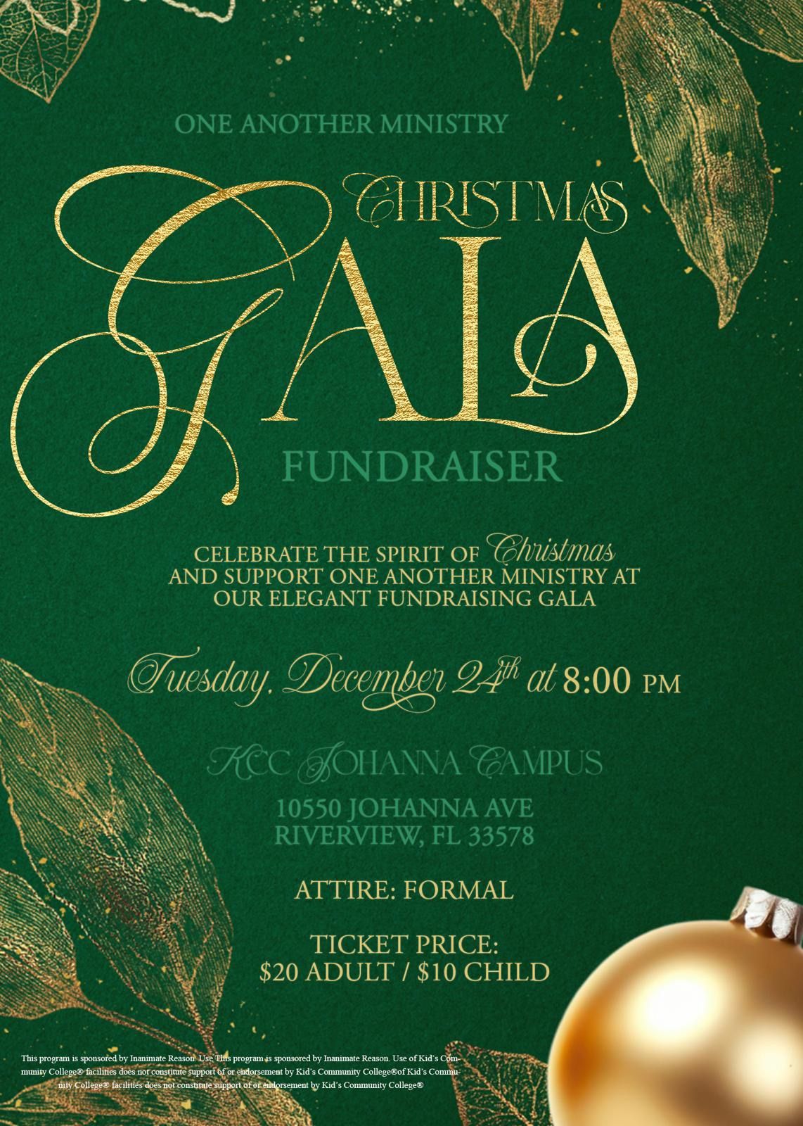 Annual Christmas Gala Fundraiser 