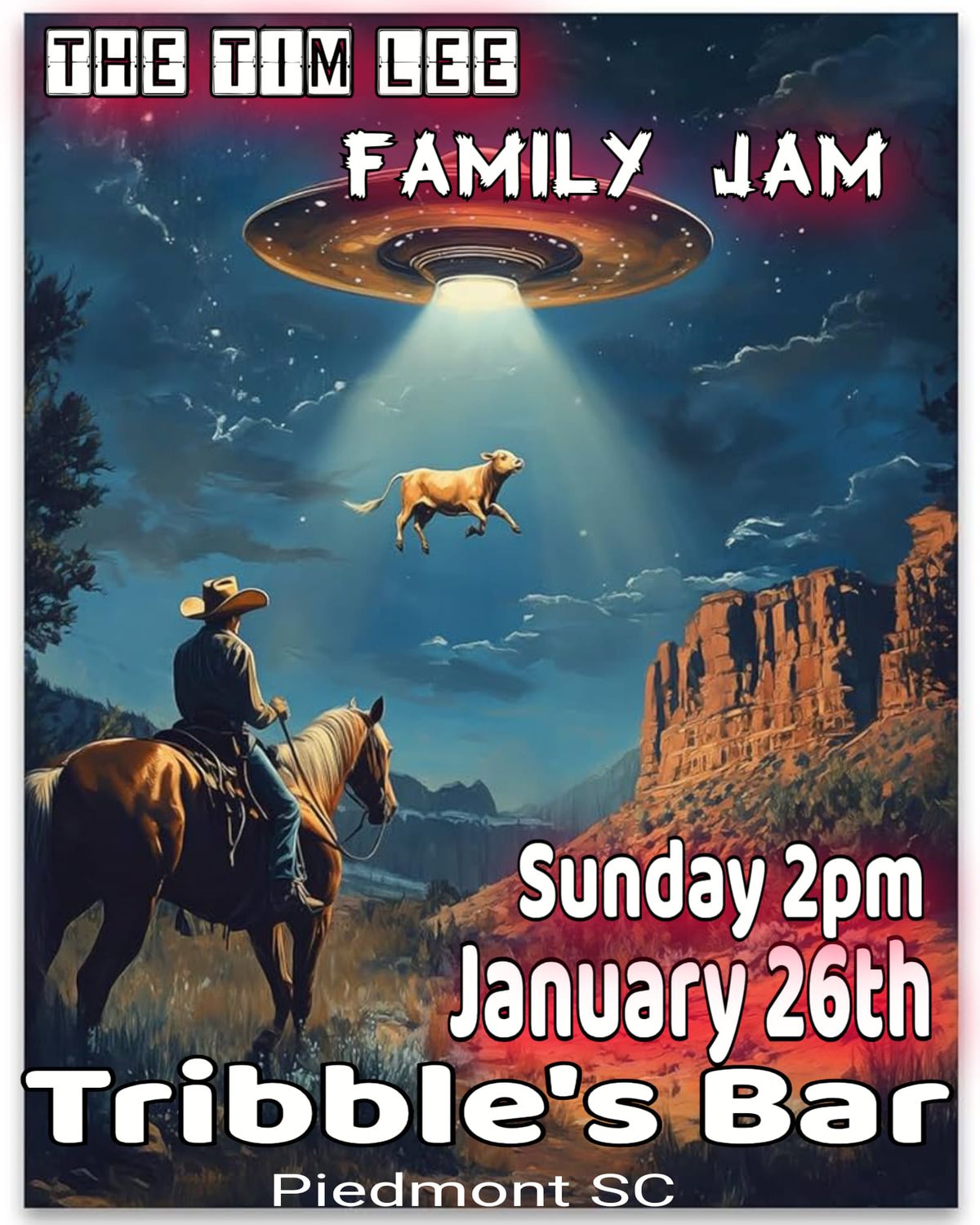 The Tim Lee Family Jam - Open Jam for Muscians @ Tribble's Piedmont 1-26-25