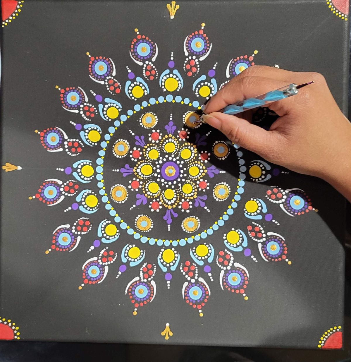 Mandala Art on Canvas