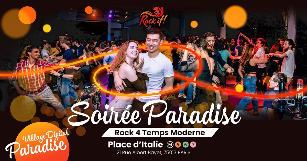 Soir\u00e9e Paradise Danse Rock 4 temps Moderne et Cours