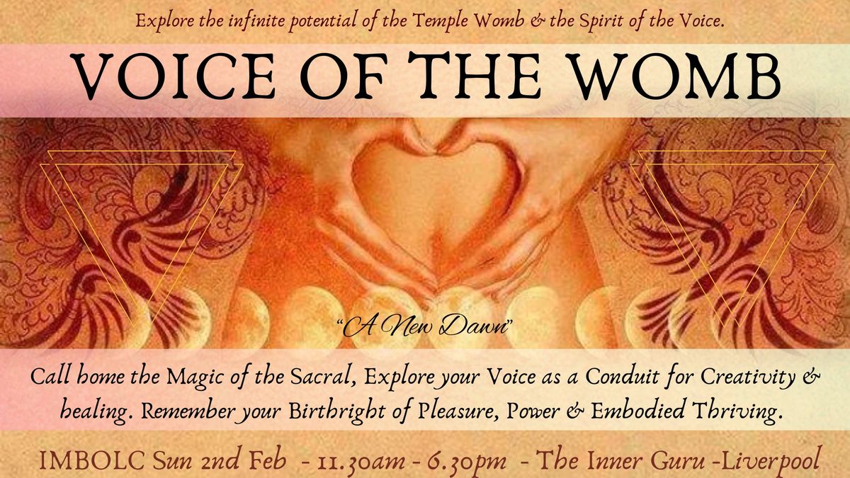 VOICE OF THE WOMB - \u201cA New Dawn\u201d - A 1 day immersion for women \ud83e\ude78