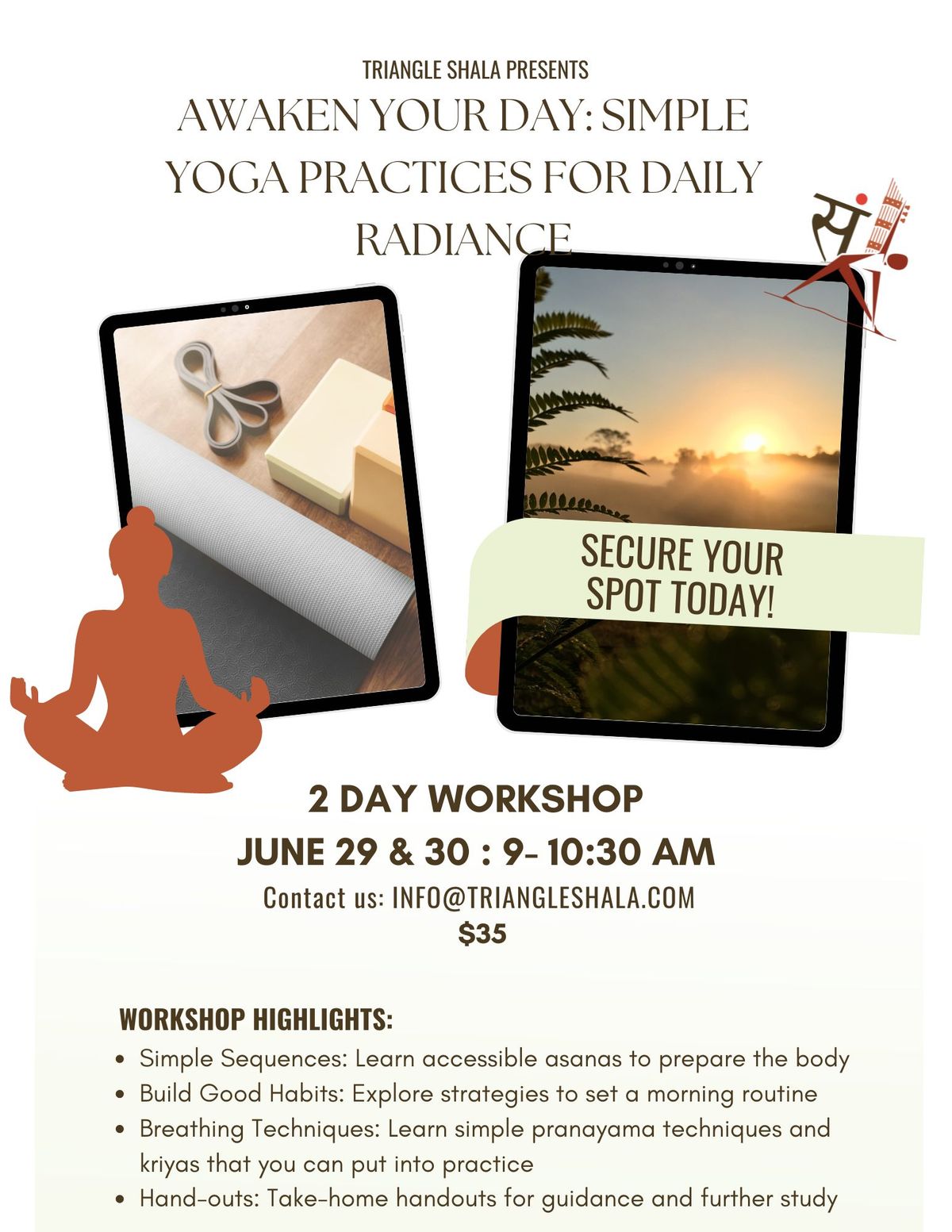Awaken your Day: 2-Day Workshop to Build a Simple Daily Yoga Practice