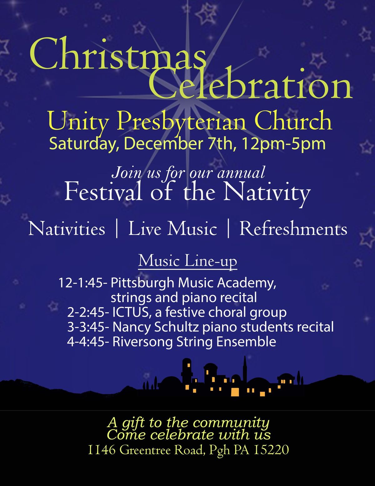 A Christmas Celebration- Festival of the Nativity