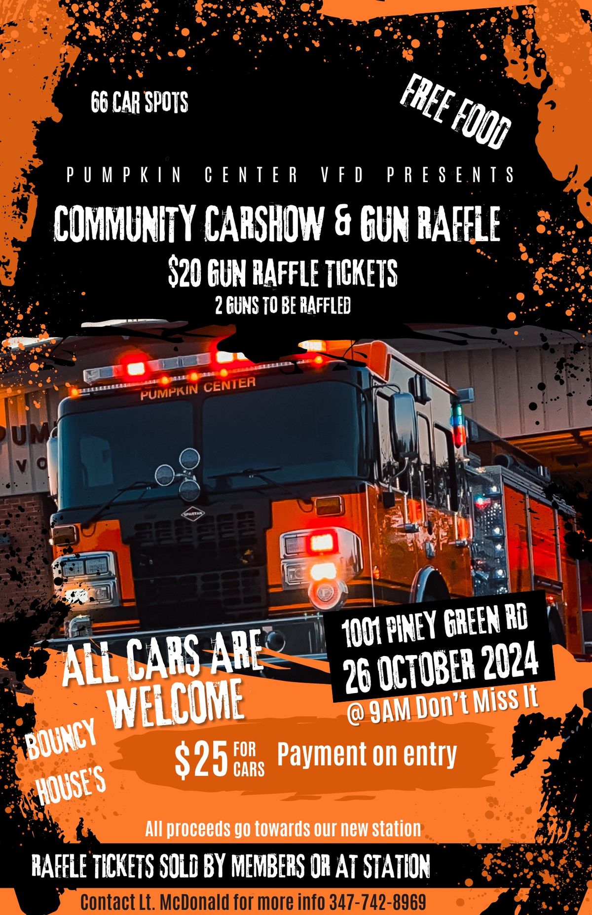 Pumpkin Center VFD Car Show and Gun Raffle