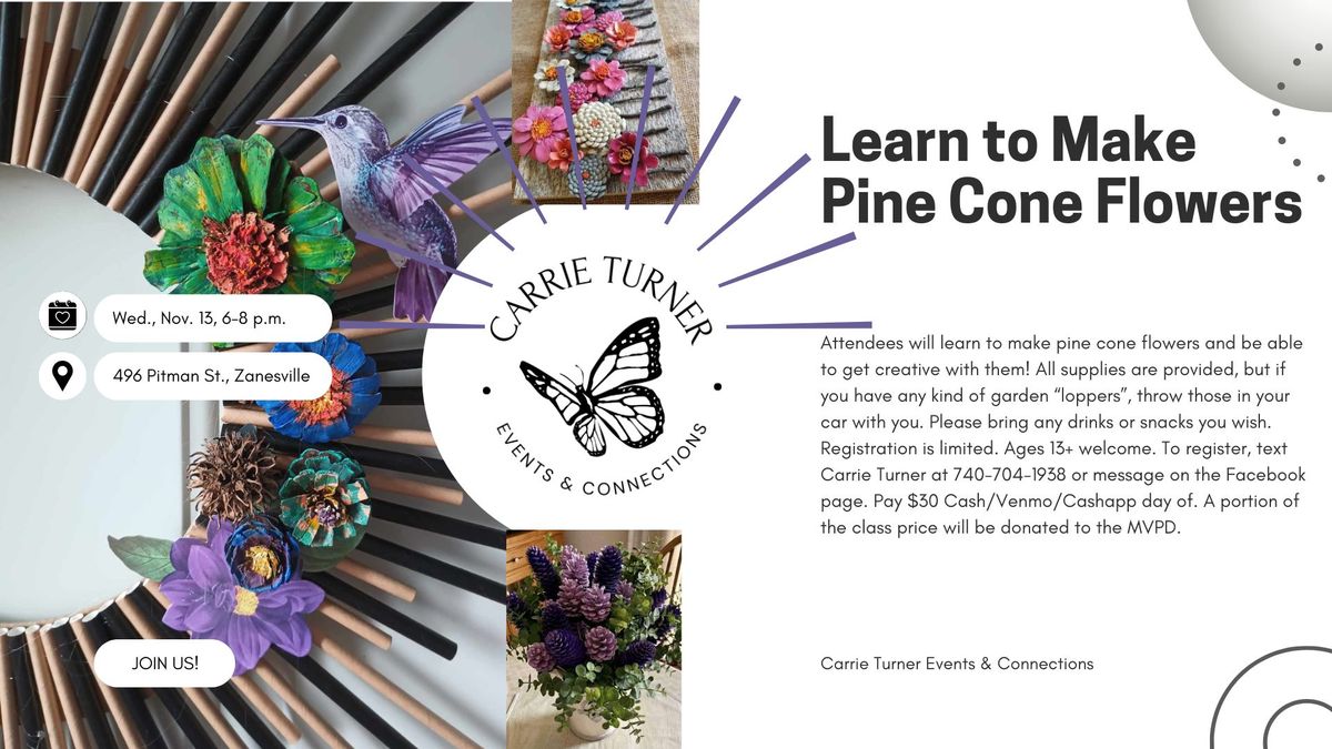 Learn to Make Pine Cone Flowers