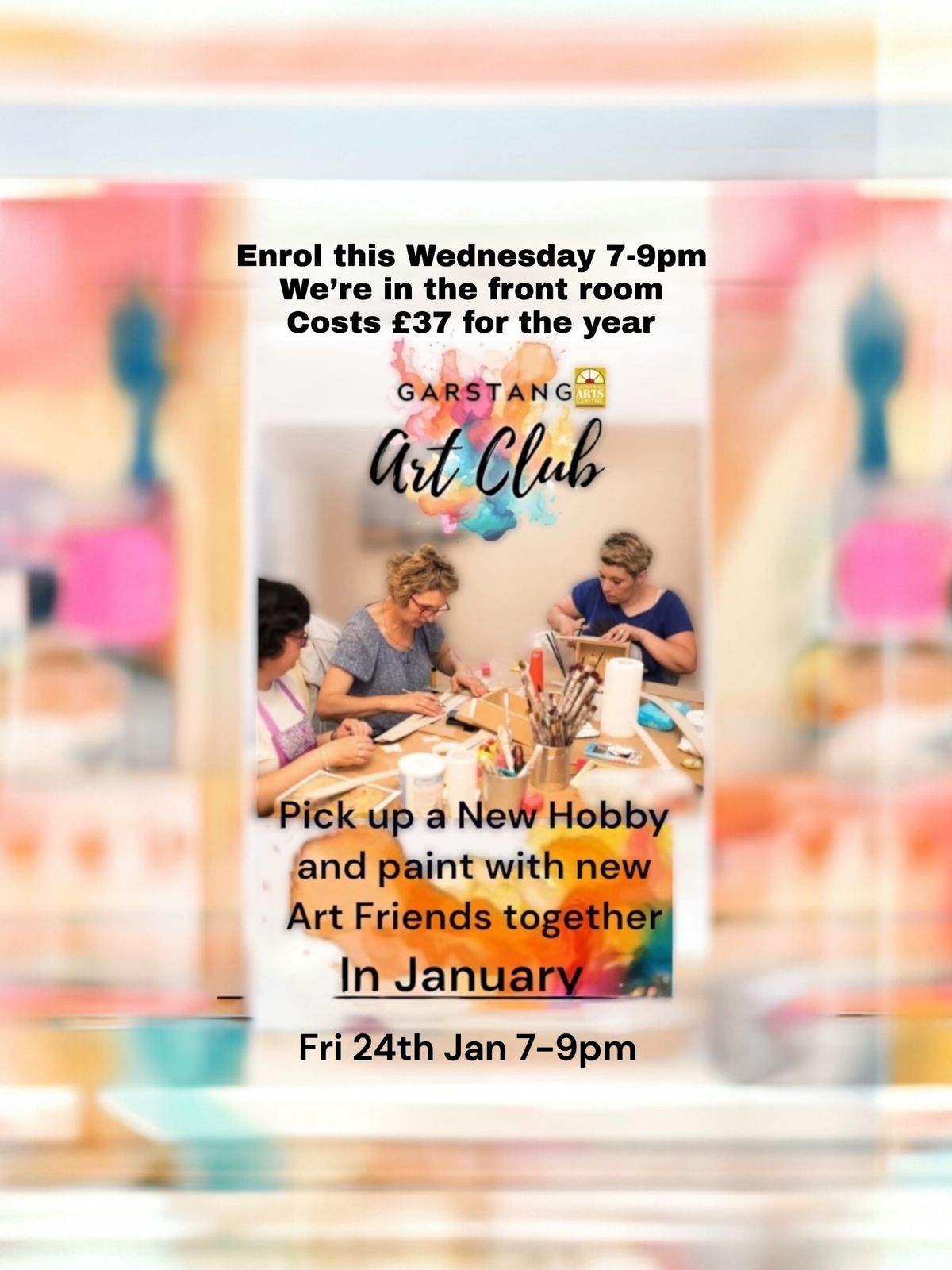 January Pick up a New Hobby and paint with New Art Friends Garstang Arts Centre, Old Grammar School