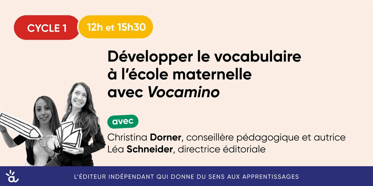 D\u00e9velopper le vocabulaire \u00e0 l'\u00e9cole maternelle avec Vocamino