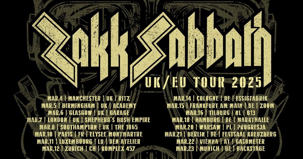 Zakk Sabbath \/\/ Europe 2025 \/\/ K\u00f6ln