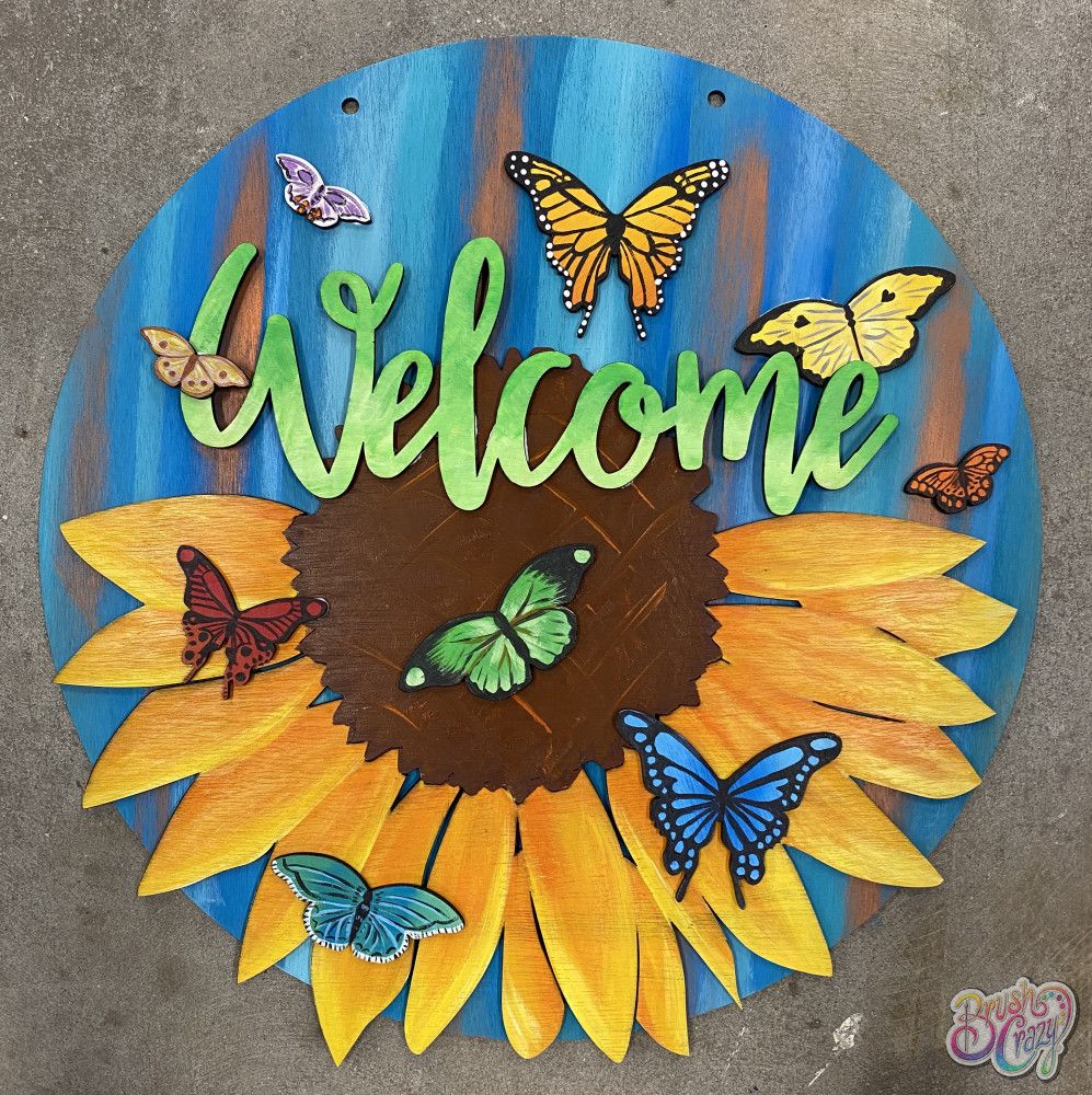 Sunflower To Butterflies 3D Sign