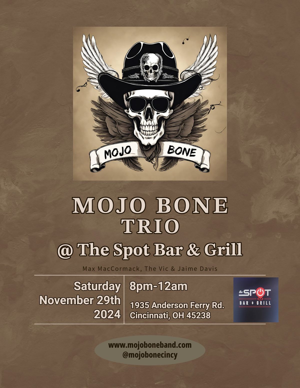 Mojo Bone Trio @ The Spot Bar & Grill 