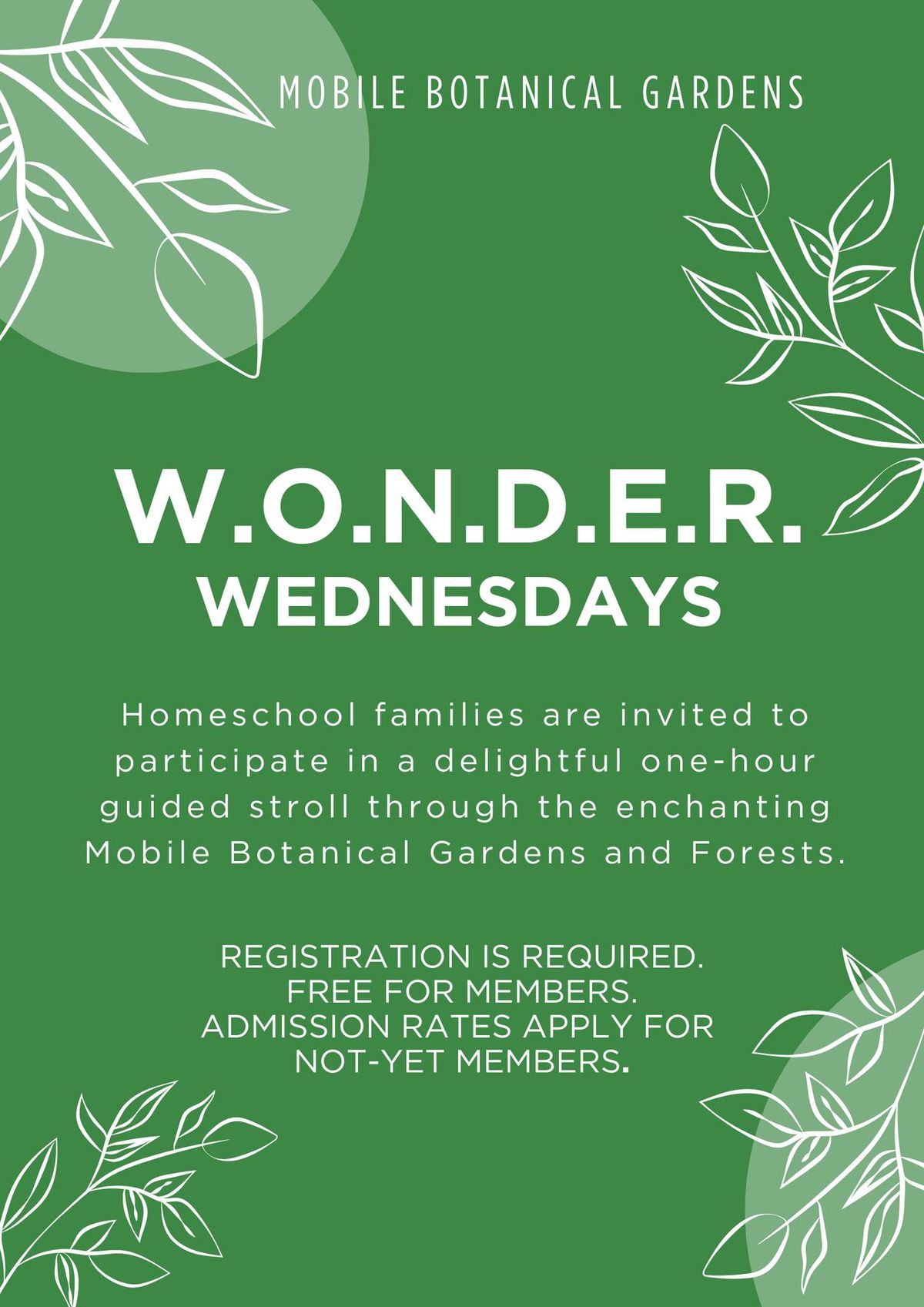 Homeschooler Family Nature Walks: W.O.N.D.E.R. Wednesdays