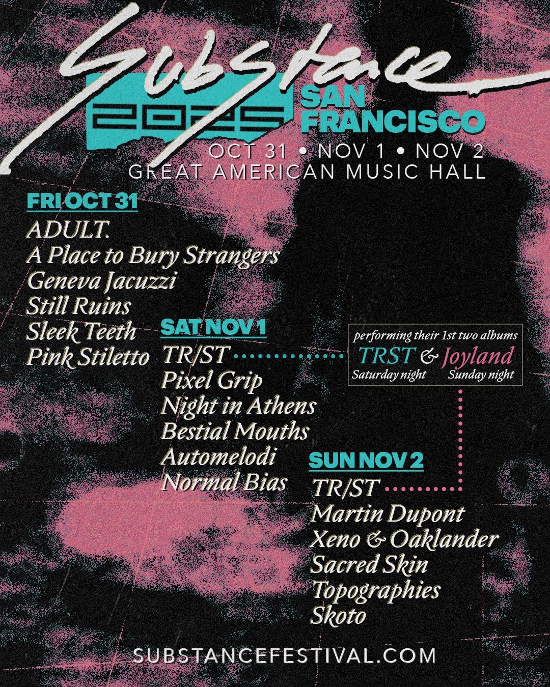 Adult.  A Place to Bury Strangers & Geneva Jacuzzi