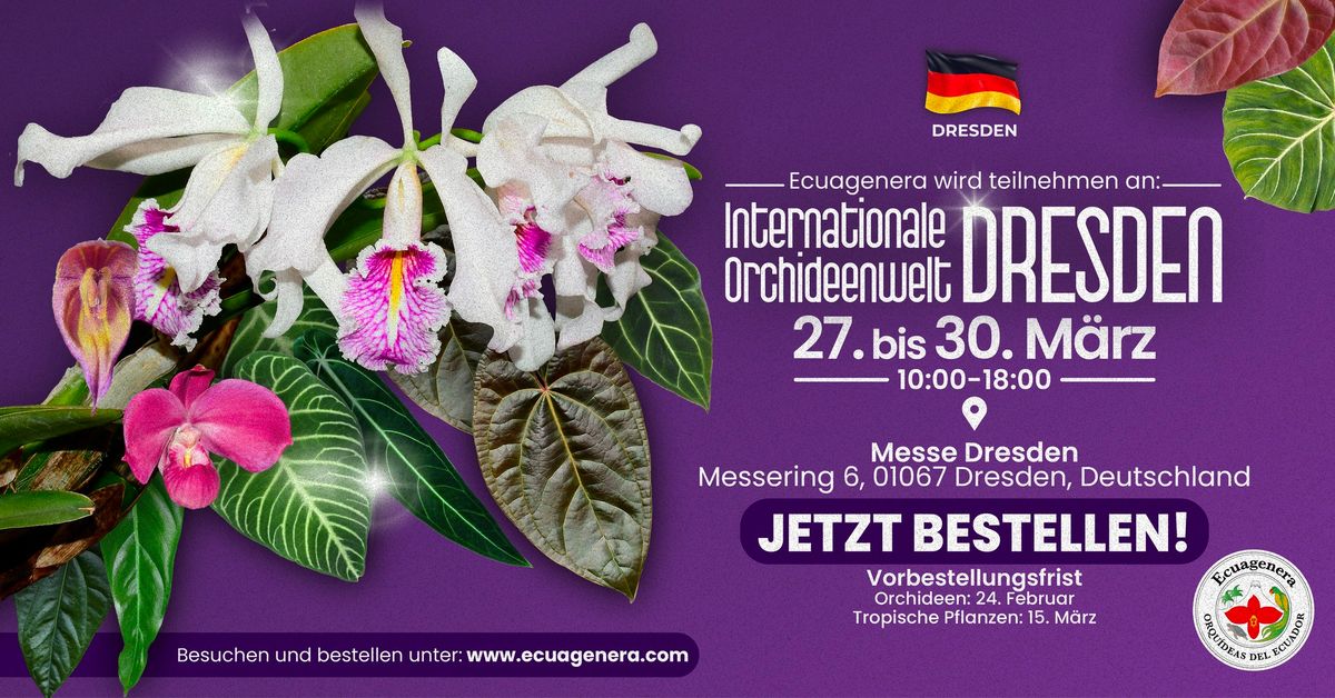 Ecuagenera wird teilnehmen an Internationale Orchideenwelt DRESDEN