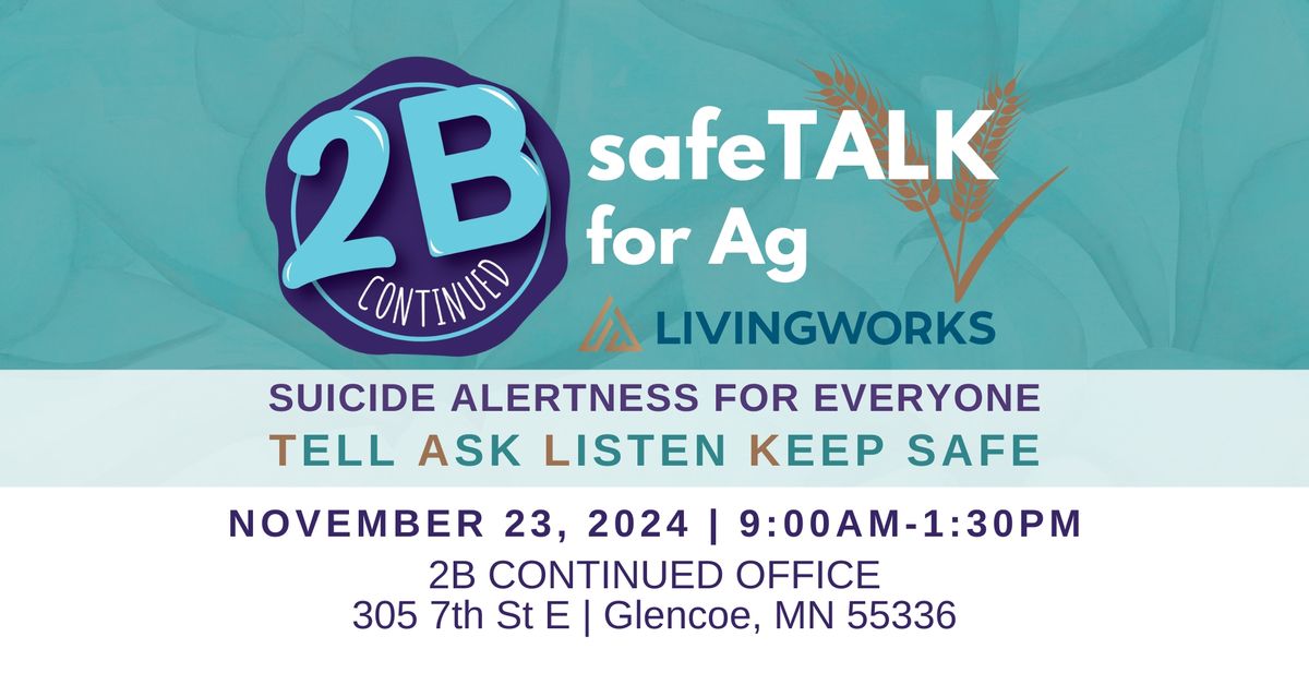 FREE safeTALK for Ag Suicide Prevention Training