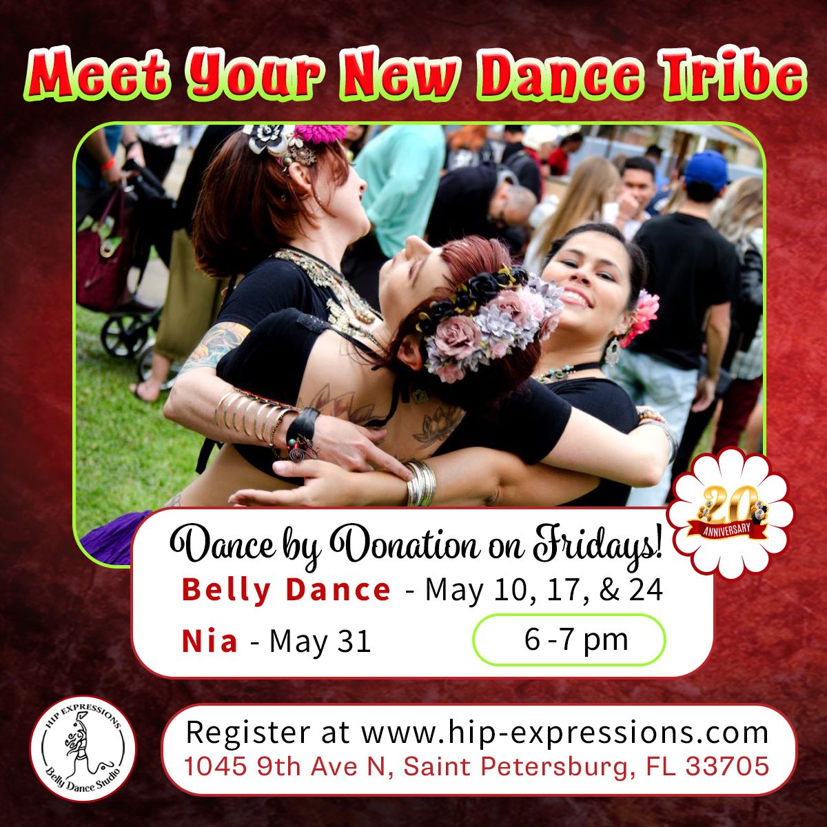 Donation Dance Class on Fridays | May 10, May 17, May 24 & May 31 | 6 - 7 pm | At Hip Expressions