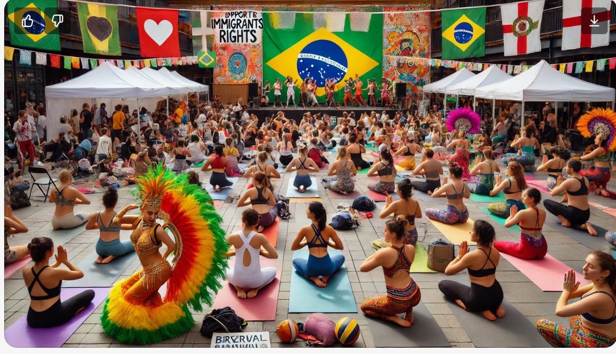 Samba & Yoga:  A fundraiser for  Immigrant Rights