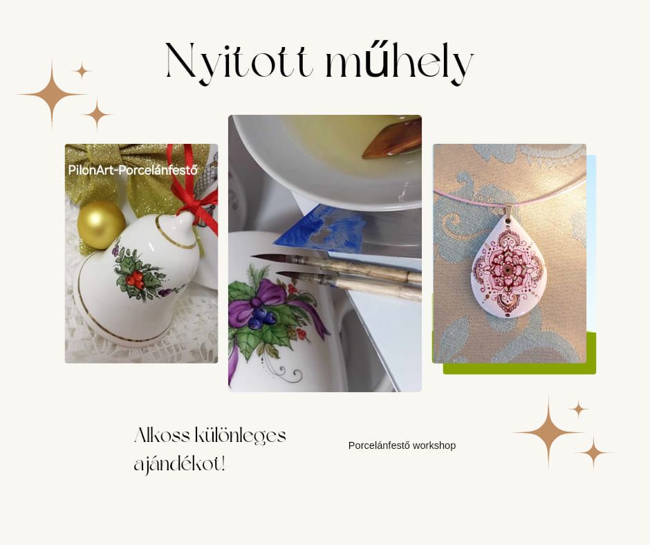 Adventi nyitott m\u0171hely-Porcel\u00e1nfest\u0151 workshop 