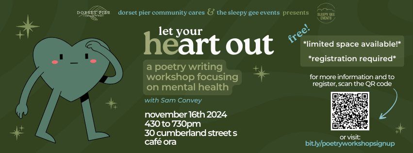 Let Your HeART Out: A Poetry Writing Workshop with Sam Convey