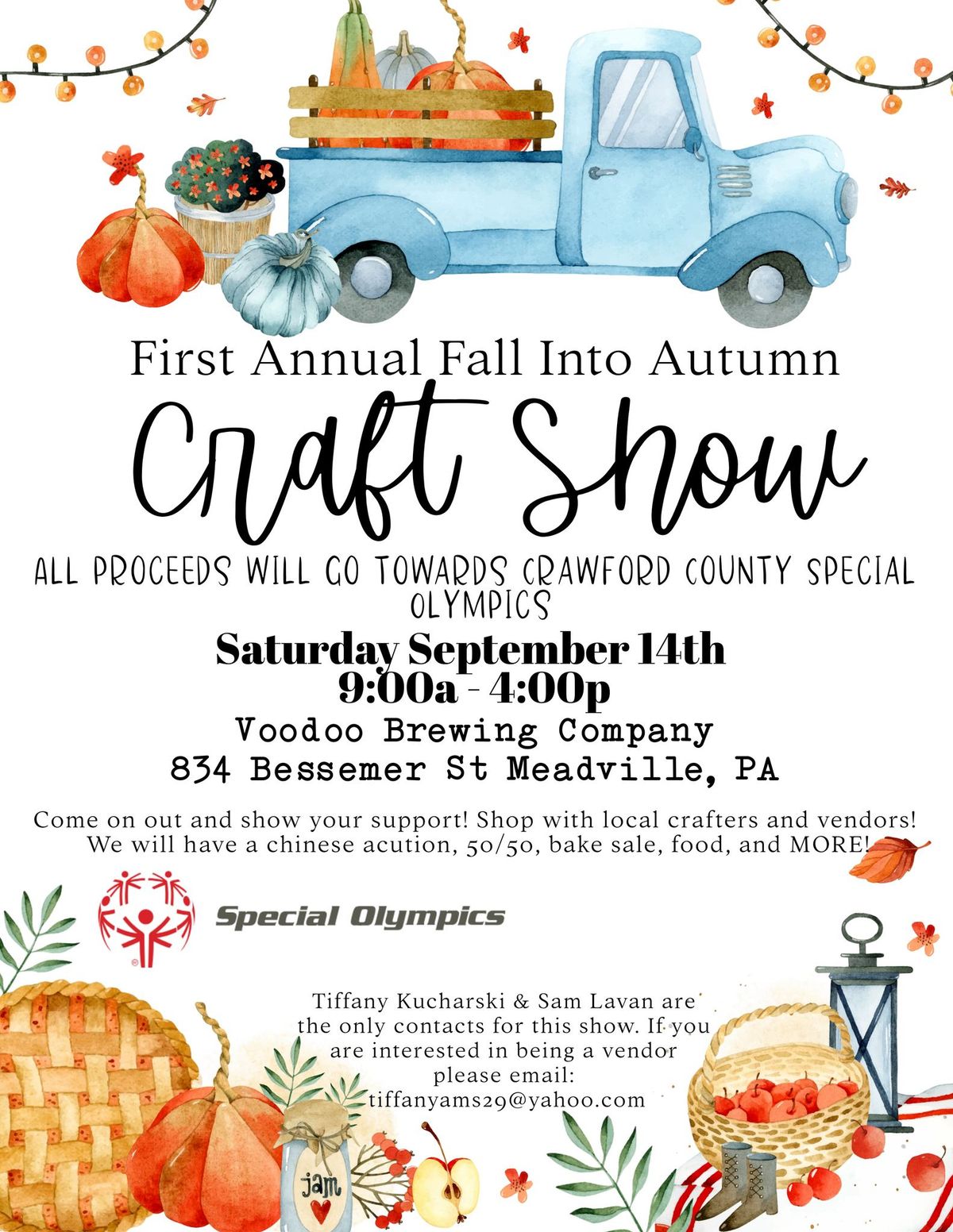 1st Annual Fall Into Autumn Craft Show Benefiting Crawford County Special Olympics
