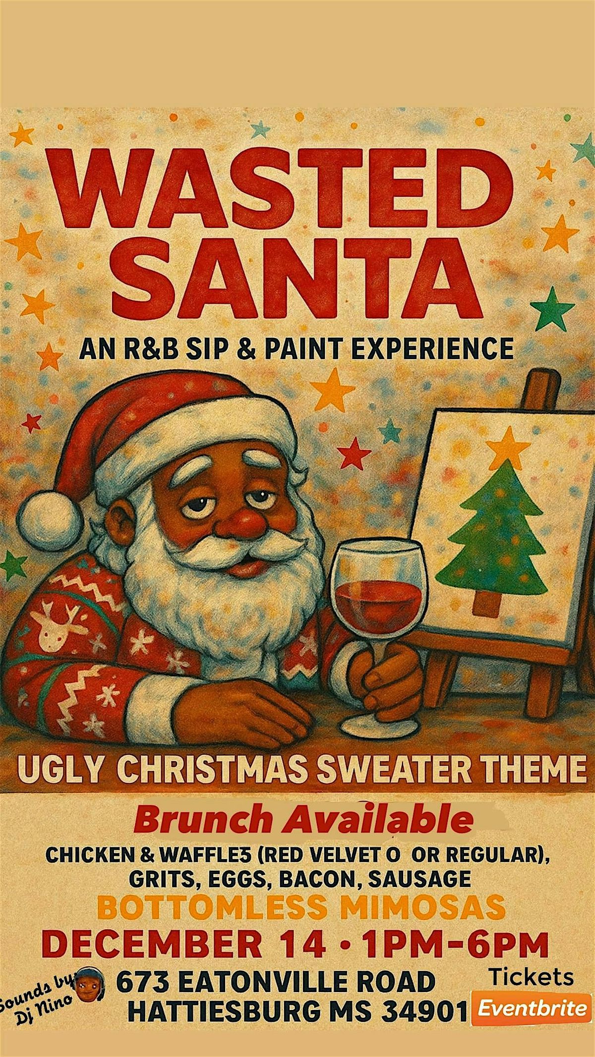 Wasted Santa: an R&B Sip & Paint Experience