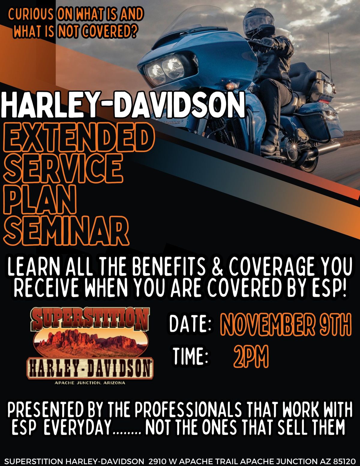 Harley-Davidson Extended Service Plan Seminar @ SHD\u00ae