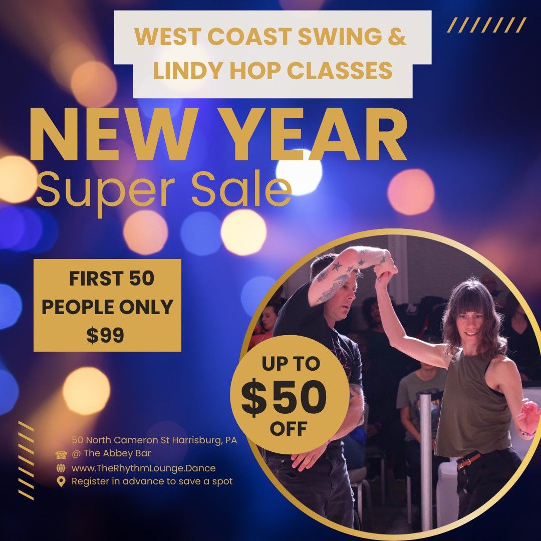 New Year Swing Dance Classes, Jan 22nd - Feb 26th- Beginners & Experienced