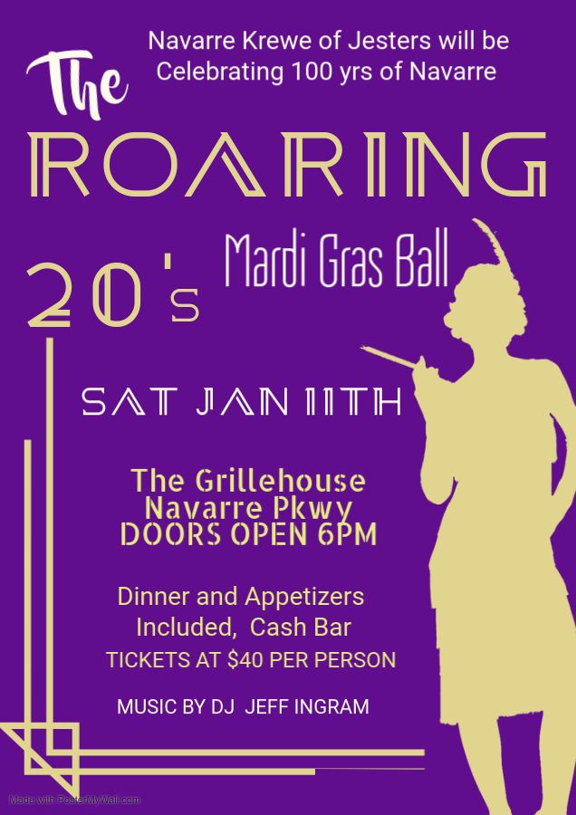 Navarre Krewe of Jesters Roaring 20's Mardi Gras Ball