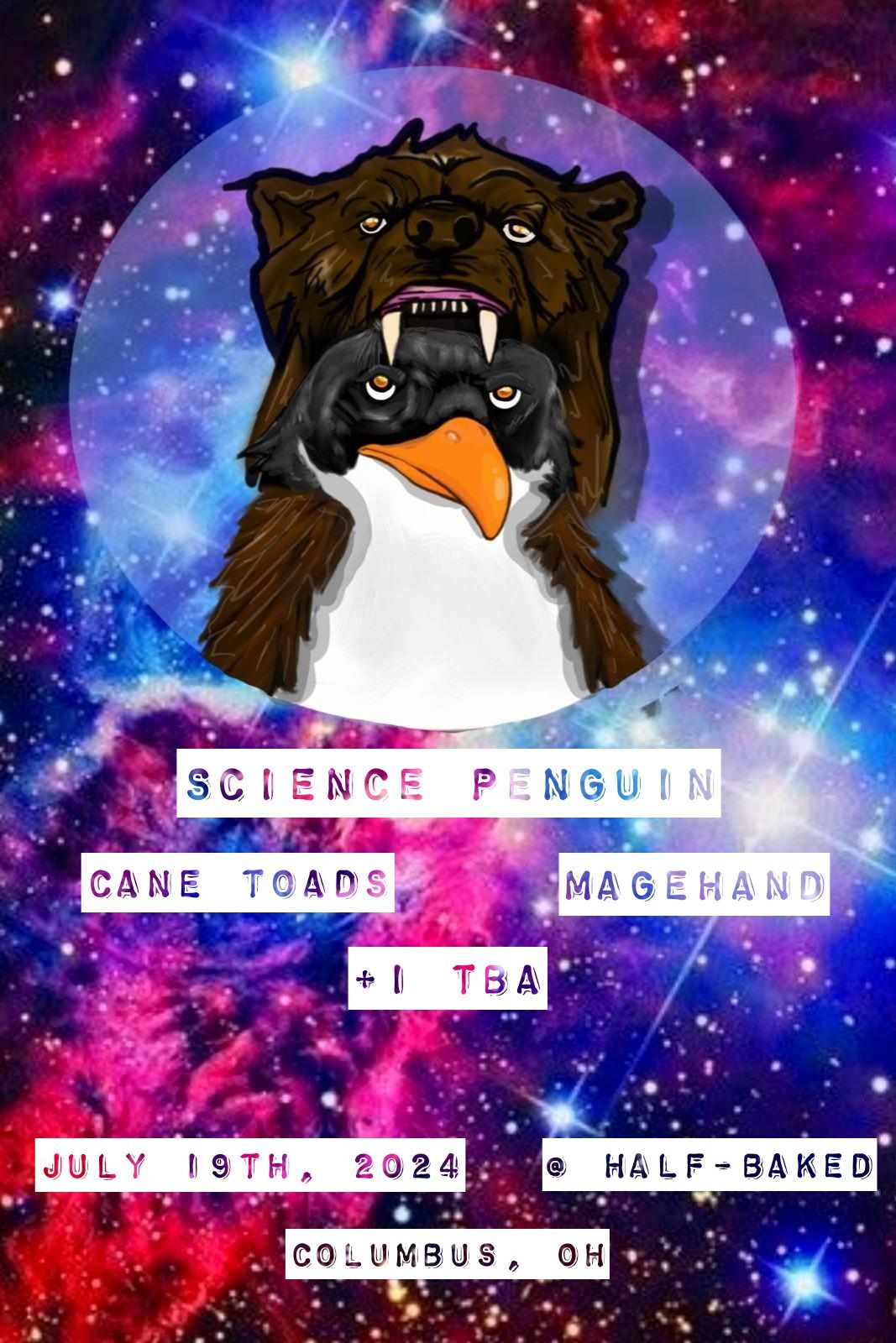 Science Penguin \/ Cane Toads \/ Magehand \/ Riot Baby @ Half-Baked