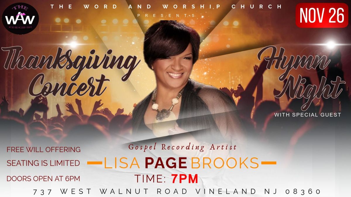 Thanksgiving Concert with Lisa Page Brooks