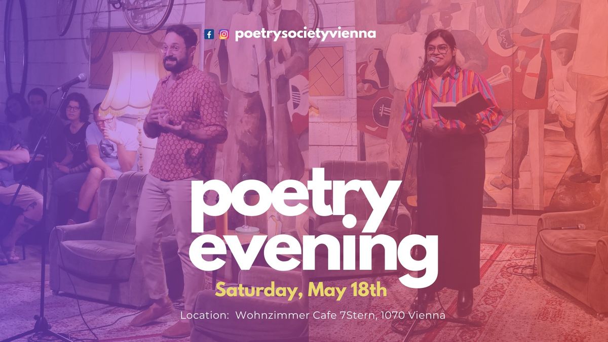 Poetry Society Vienna: Poetry Evening im 7*Stern Wohnzimmer