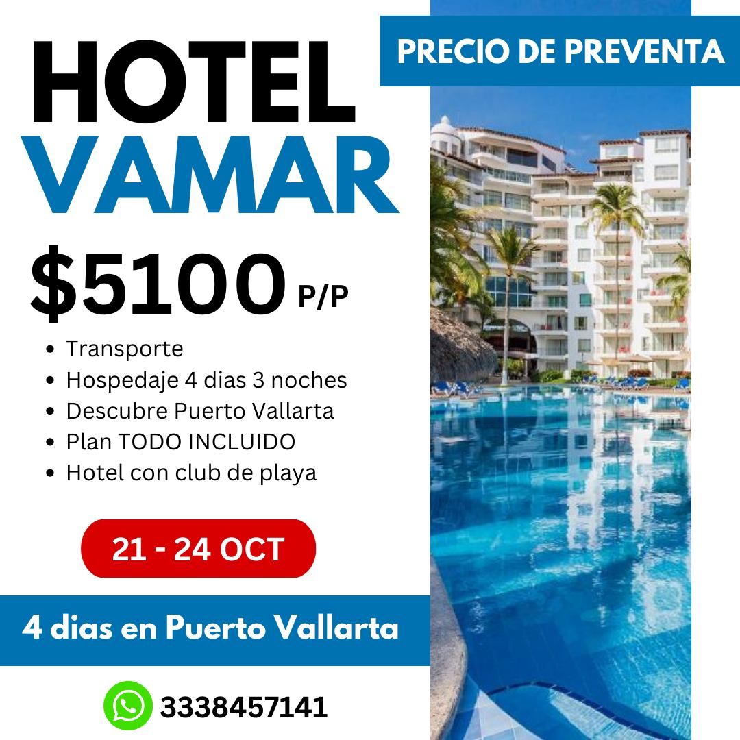 Viaja al Hotel Vamar en Puerto Vallarta!!