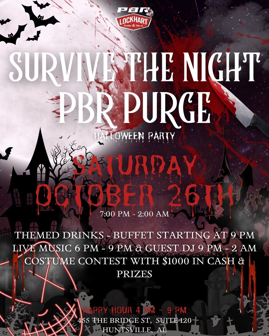 Survive the Night: PBR Purge Halloween party \ud83d\udc7b