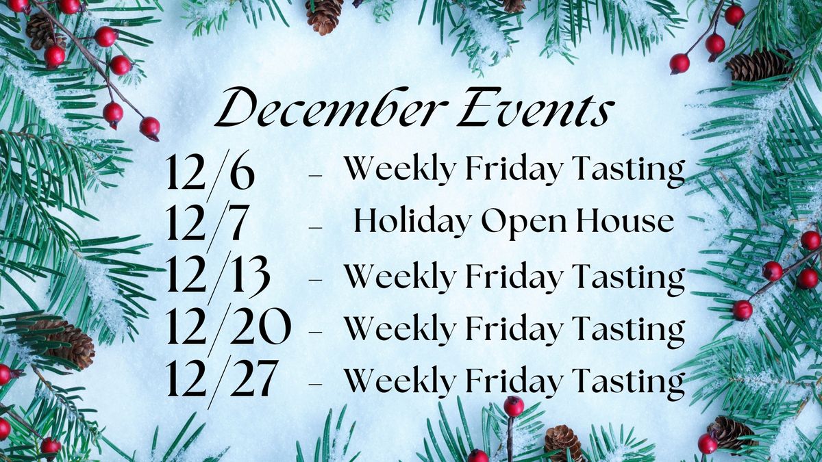 December Tasting Events