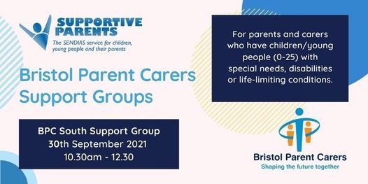 South Bristol Parent Carer Forum Group - Thursday 30th September 2021
