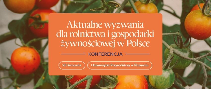 Konferencja | Aktualne wyzwania dla rolnictwa i gospodarki \u017cywno\u015bciowej w Polsce | 28.11.21