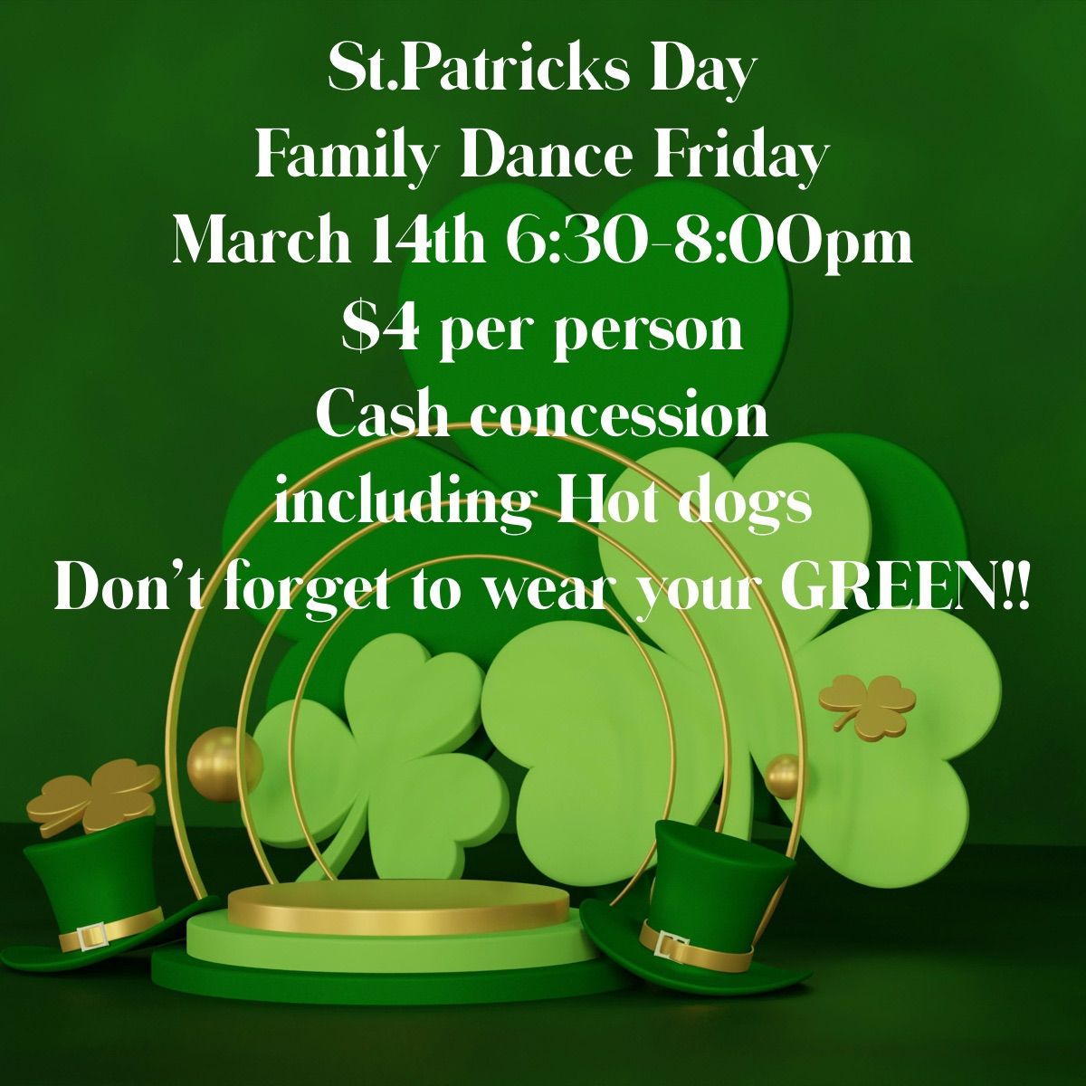 St. Patrick\u2019s Day \ud83c\udf40 Family Dance 