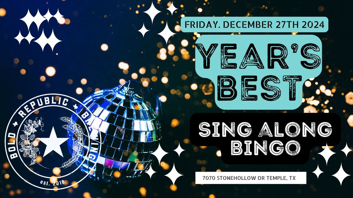 Year's Best-SING ALONG BINGO