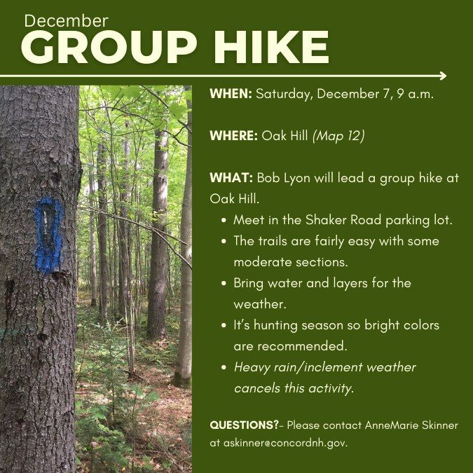 December Group Hike @ Oak Hill