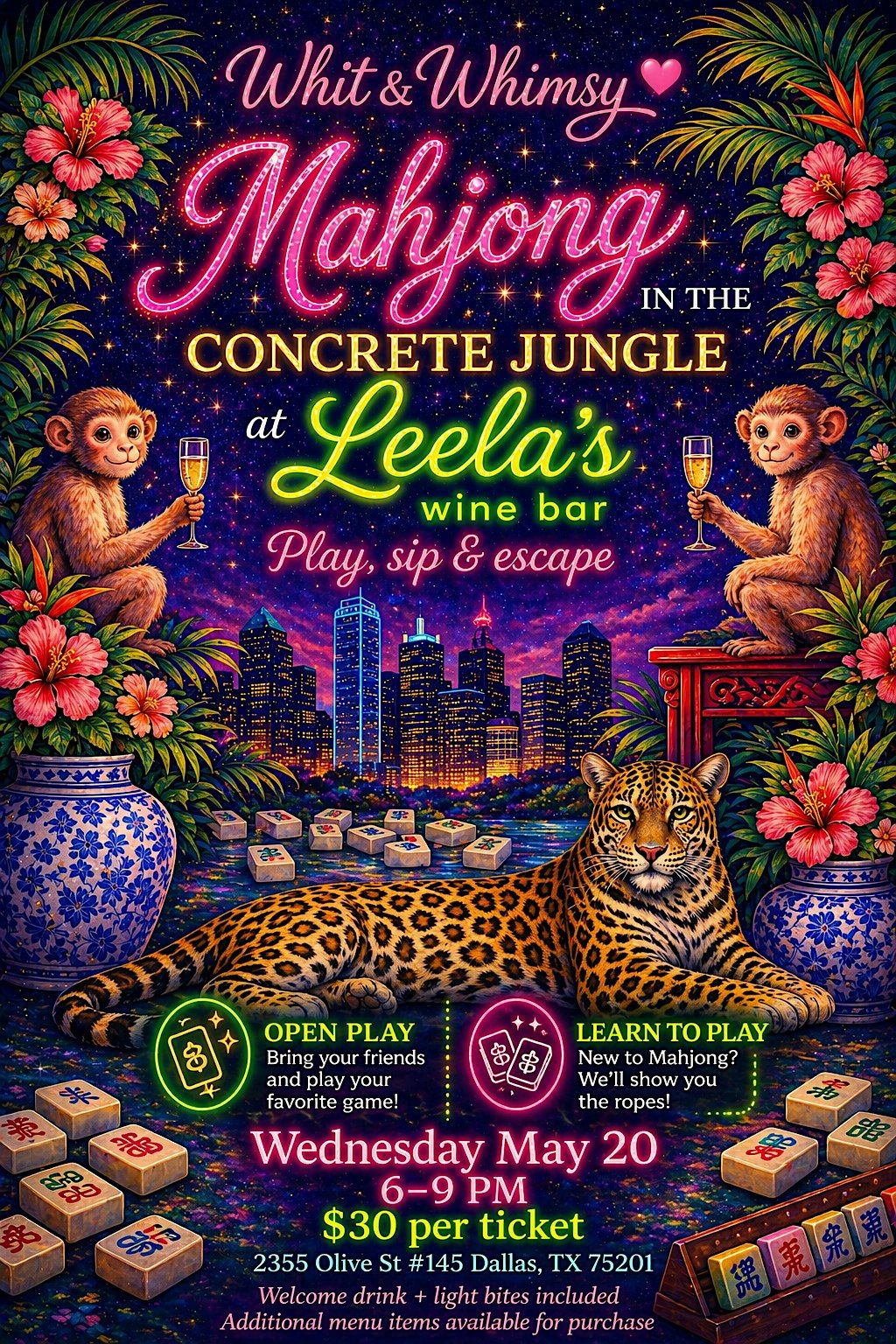 Mahjong in the Concrete Jungle at Leela\u2019s Wine Bar