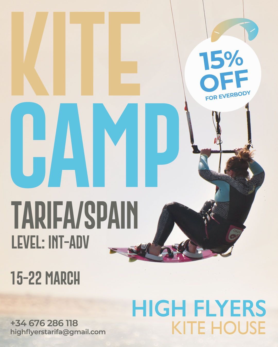 Progression Kite Camp. 15% discount for first camp of the year!