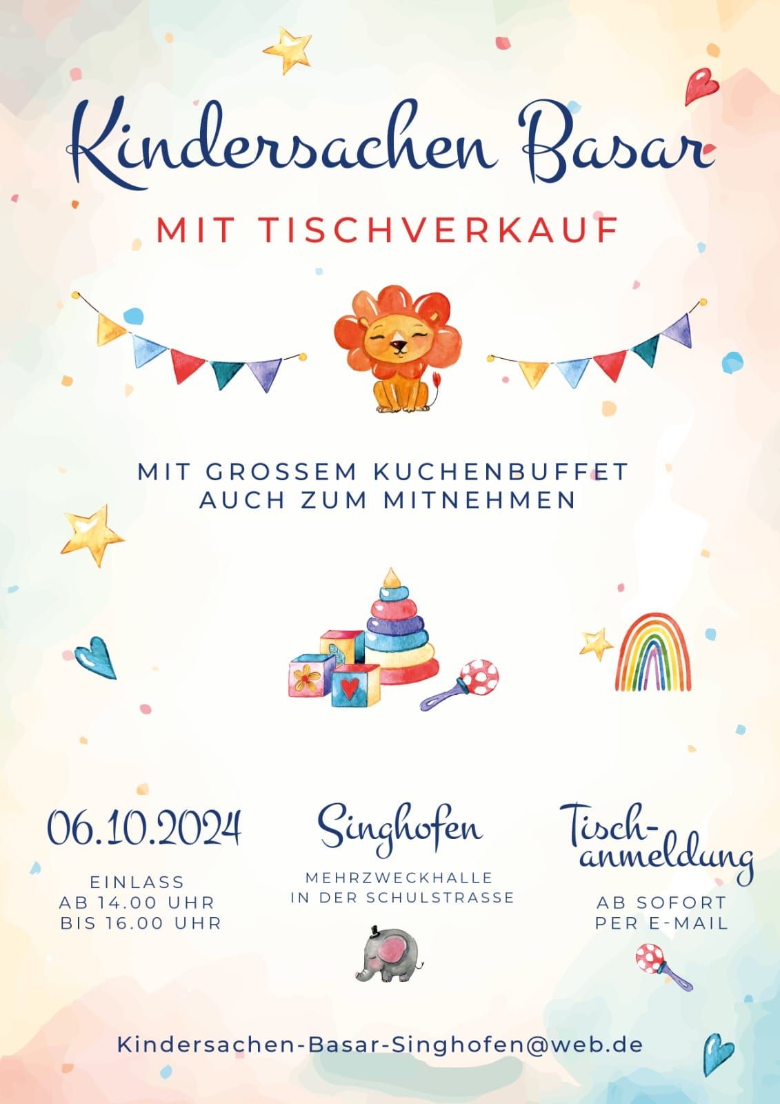 Singhofen: Kindersachenbasar