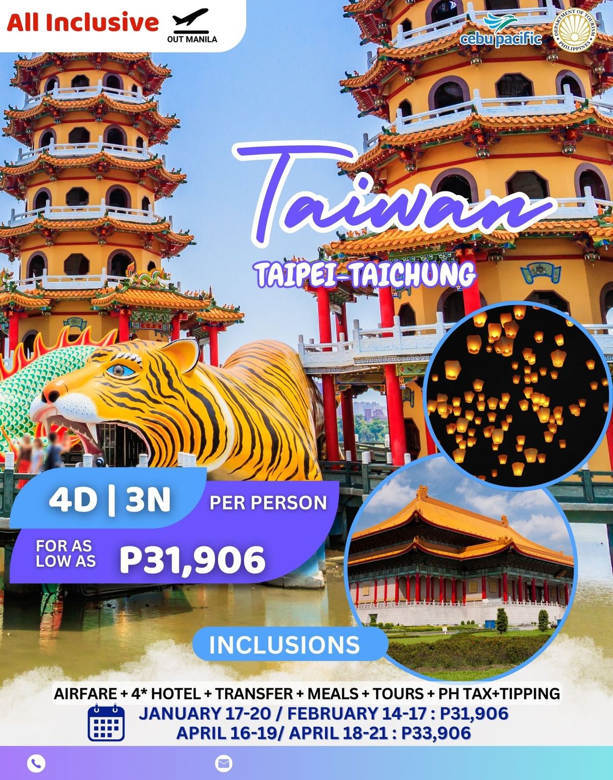 Explore the Best of Taipei & Taichung in 4 Days!