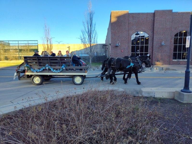 WInterfest at Iowa River Landing and horse drawn wagon rides