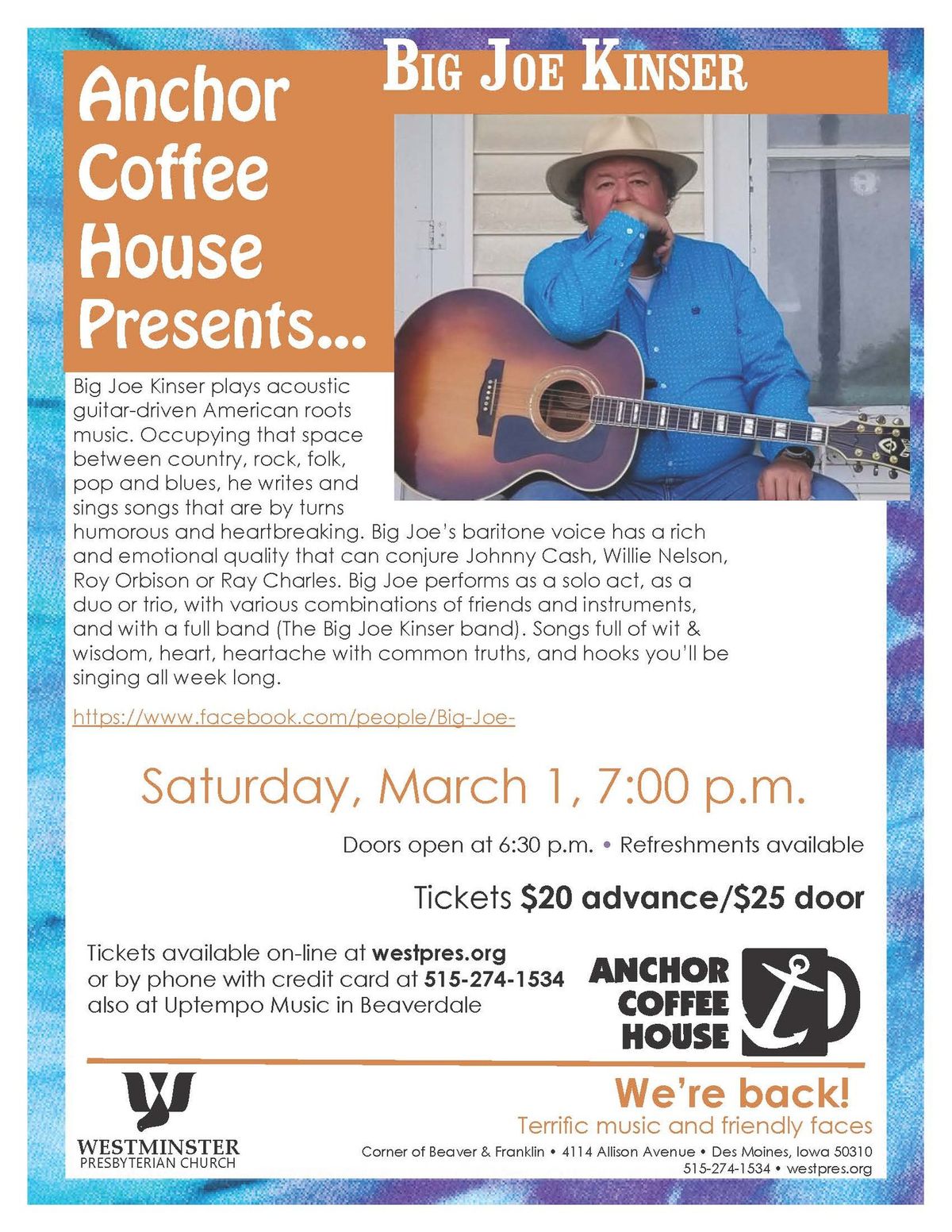 Big Joe Kinser at Anchor Coffee house