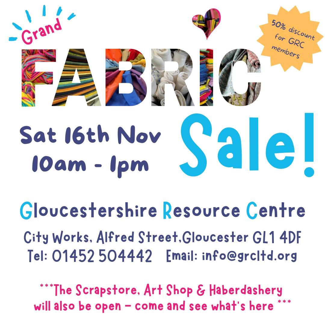 Grand Fabric Sale & Scrapstore Opening